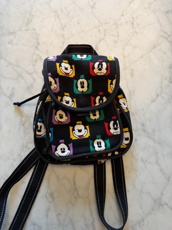 Disney Accessories - Mickey Mouse Mini canvas checkered Backpack